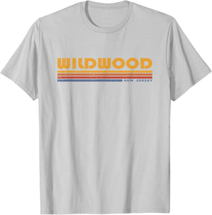 Vintage Wildwood NJ New Jersey Retro Throwback T-Shirt - T-Shirt | Ash