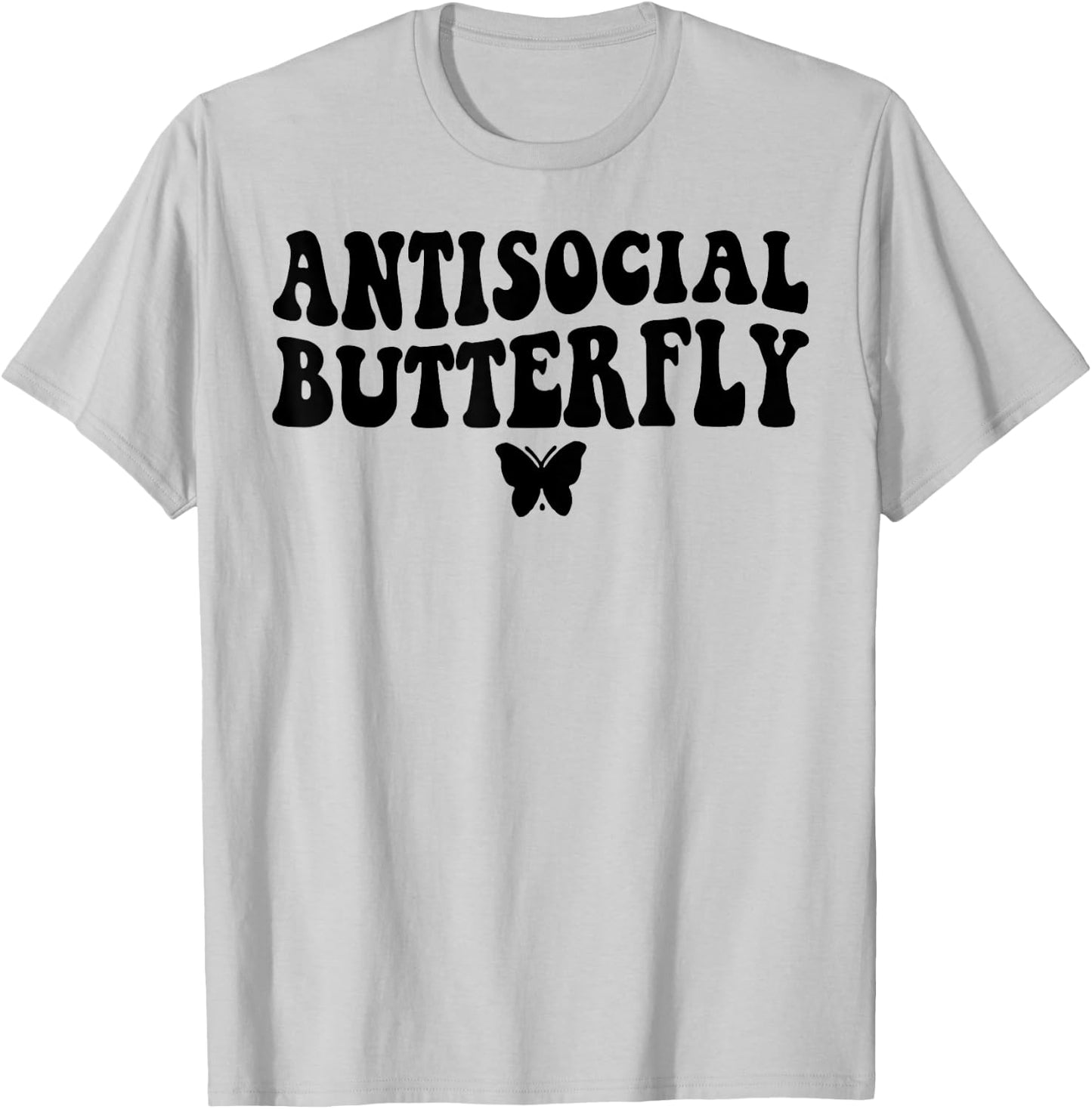 Antisocial Butterfly T-Shirt - T-Shirt | Ash