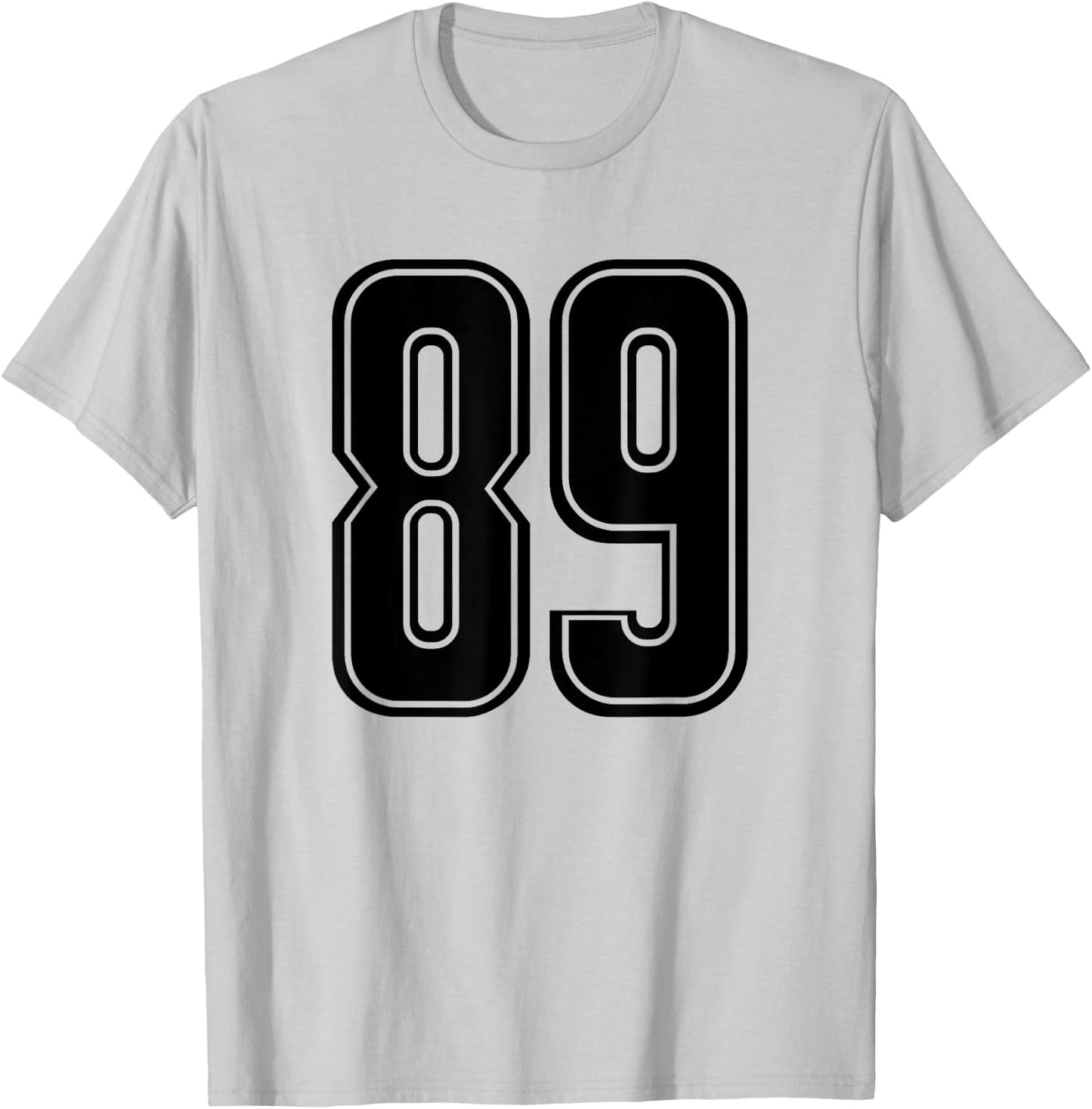 Number #89 Black Sport Varsity Number 89 T-Shirt - T-Shirt | Ash