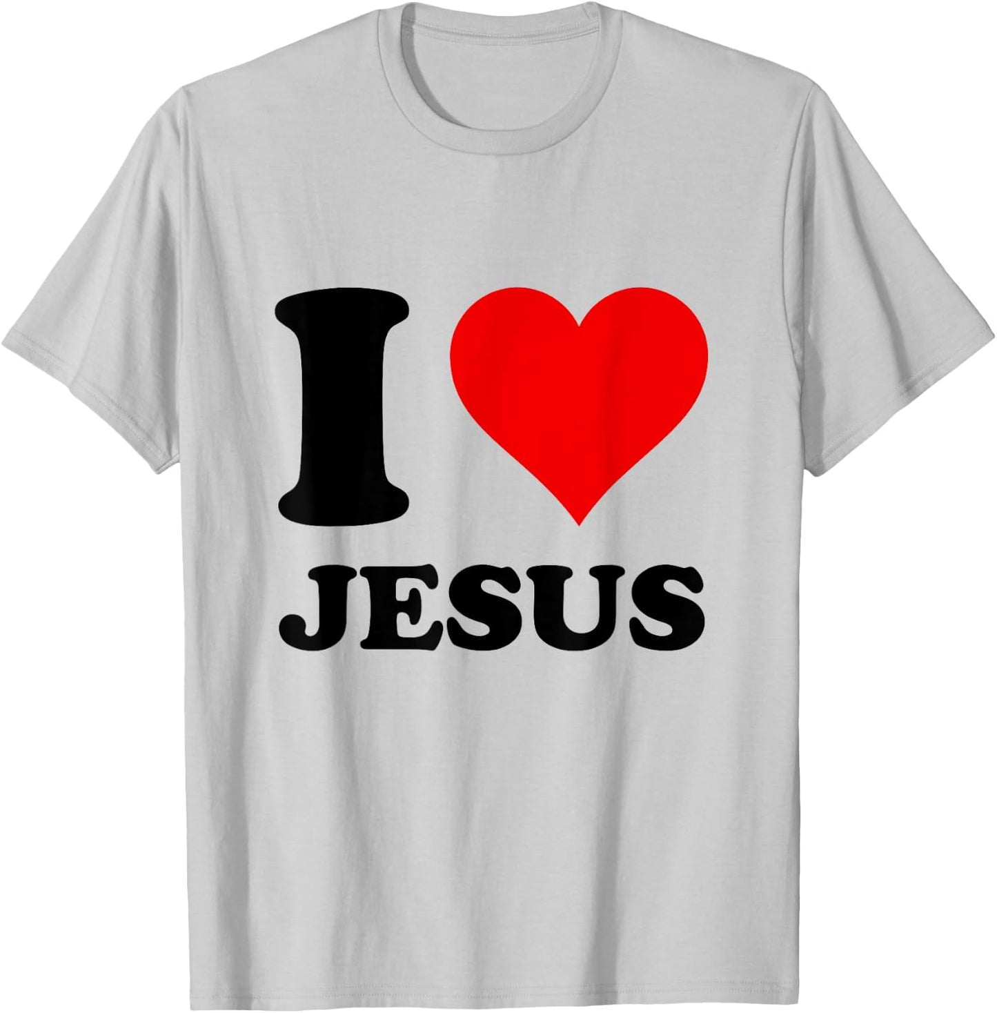 Heart I Love Jesus T-Shirt - T-Shirt | Ash