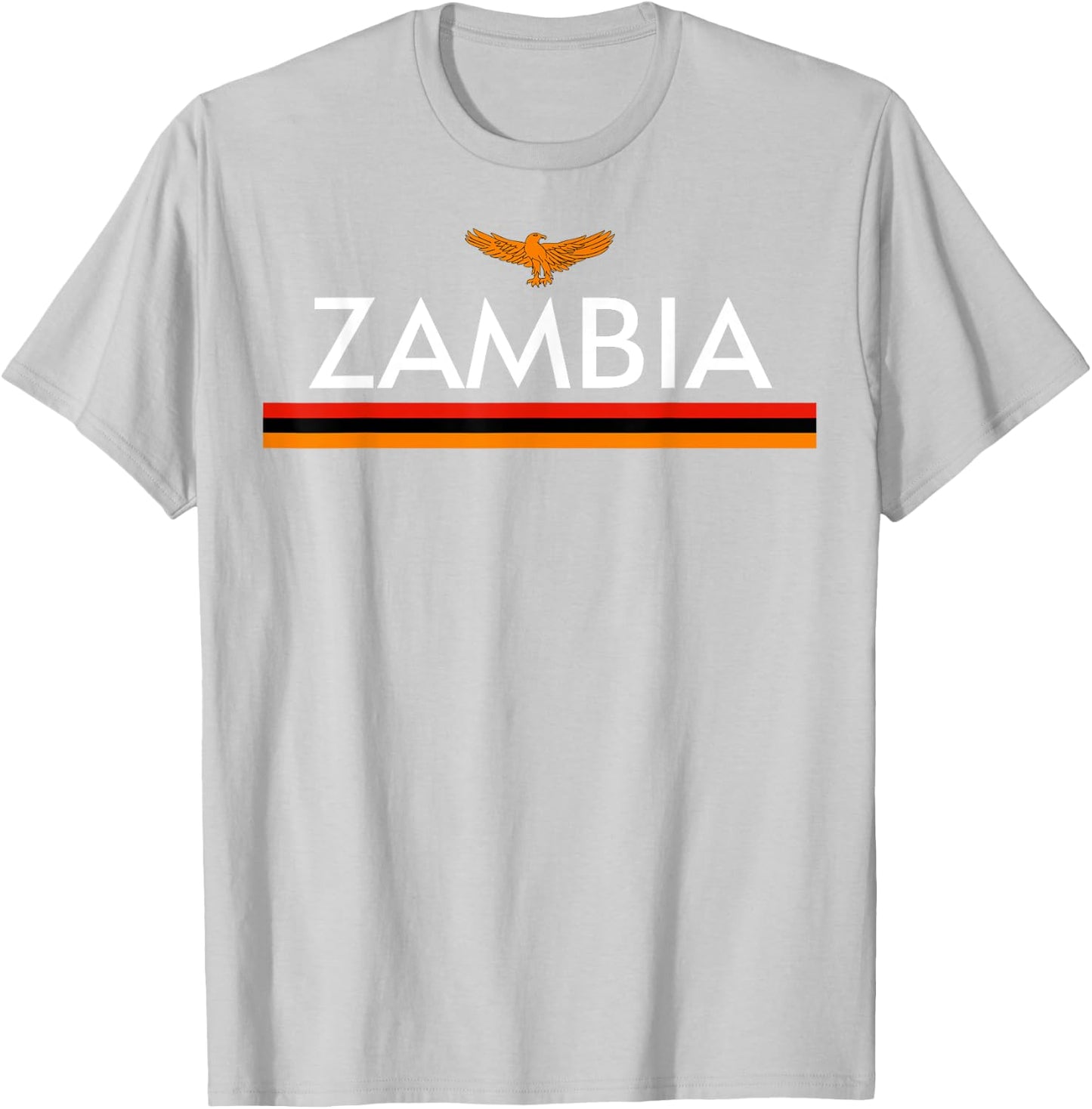 Zambia Flag Sports Athletic Jersey Style T-Shirt - T-Shirt | Ash
