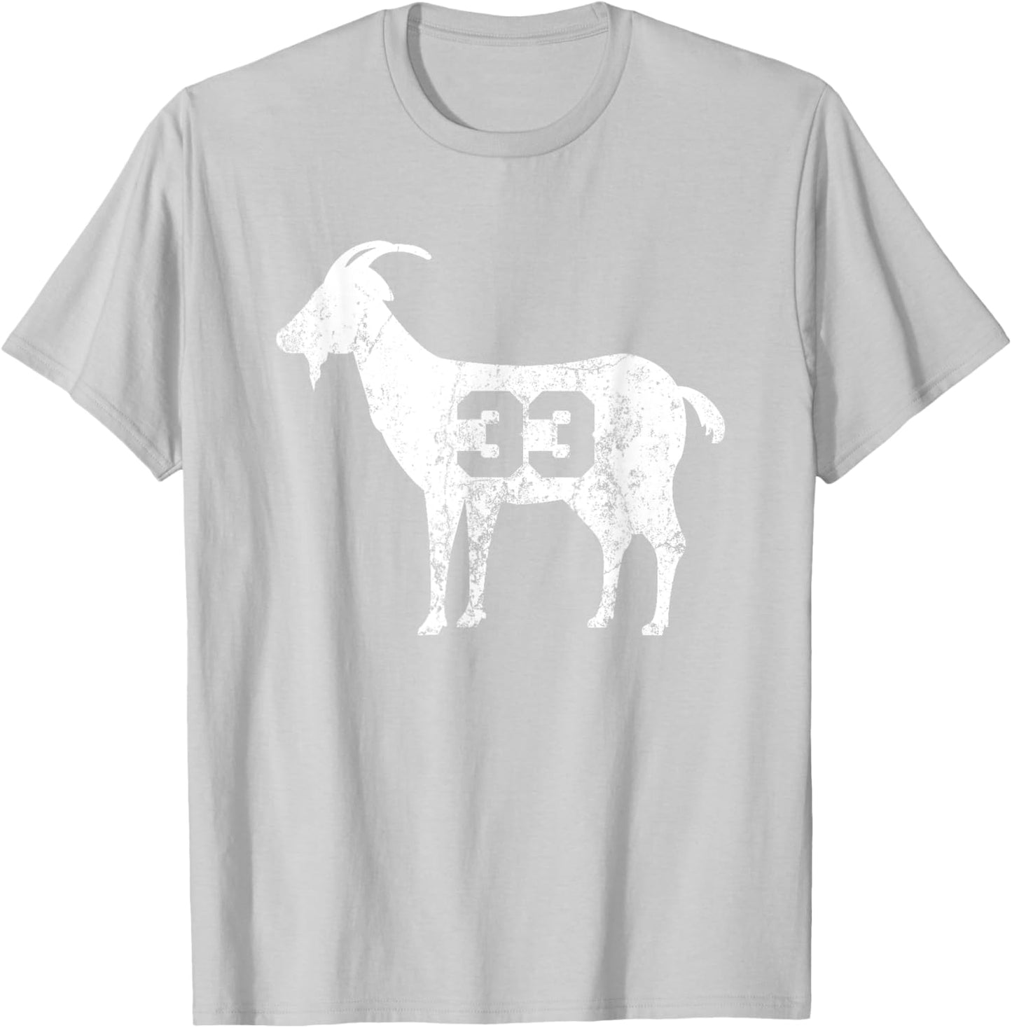 Vintage Distressed GOAT 33 T-Shirt - T-Shirt | Ash