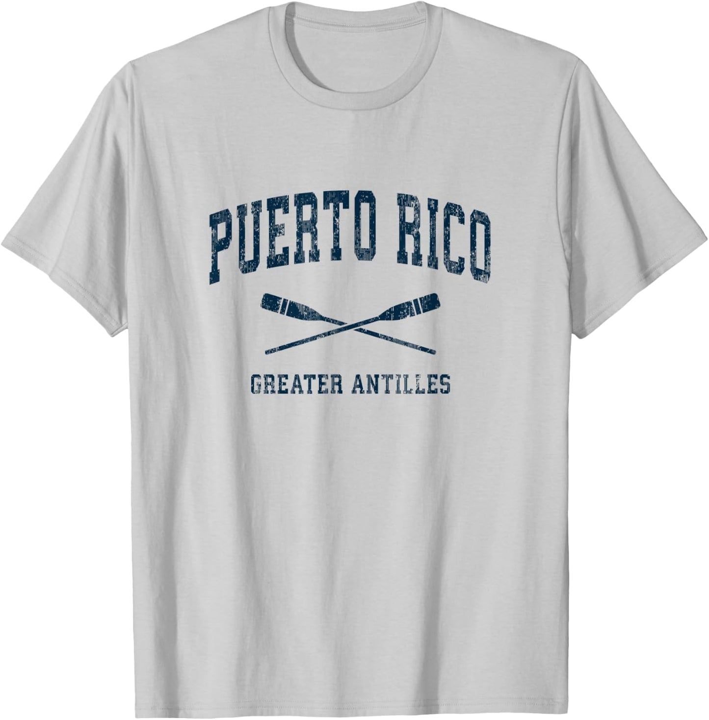 Puerto Rico Vintage Nautical Paddles Sports Oars T-Shirt - T-Shirt | Ash