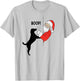 Funny Christmas Santa Booping Dog's Nose Santa Dog Boop Gift Women Kids T-Shirt - T-Shirt | Ash