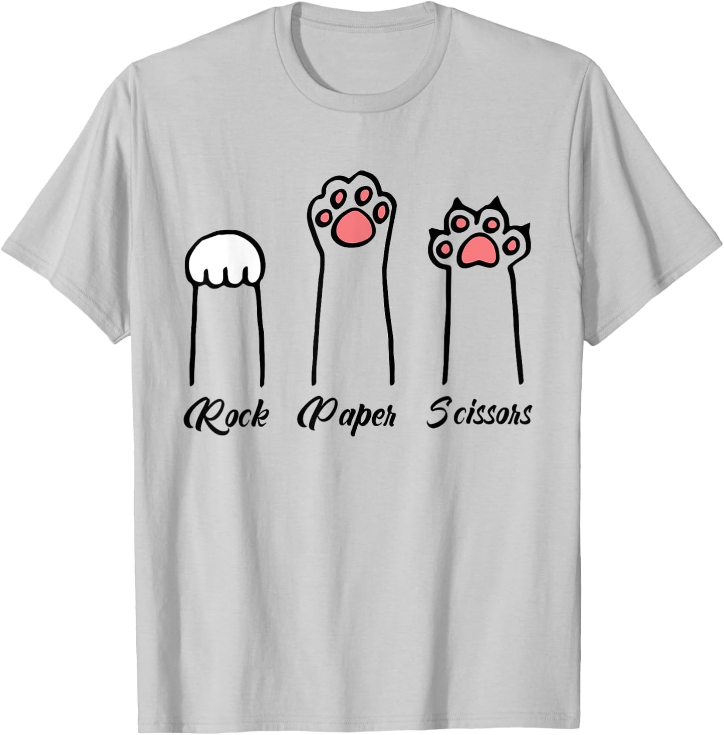 Rock Paper Scissors Cat Paws Women T-Shirt - T-Shirt | Ash