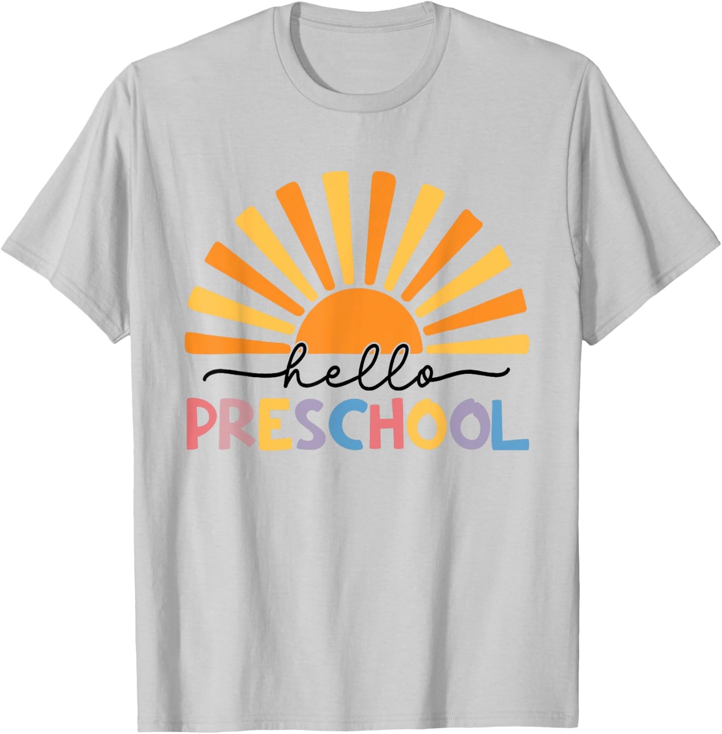 Back To School Hello Preschool For Kids Teacher Women T-Shirt - T-Shirt | Ash