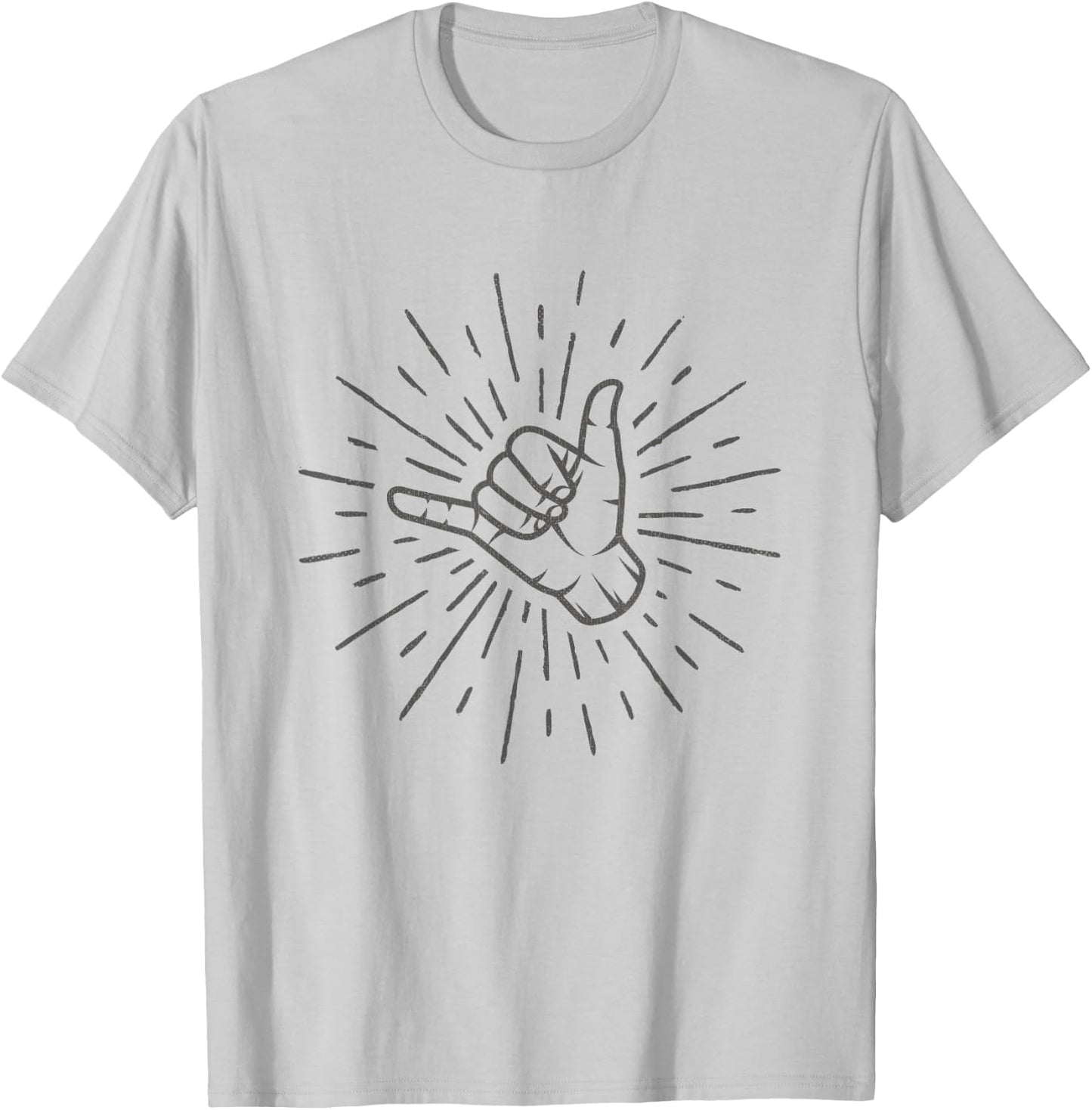 Shaka Hawaii Surf Dude Apparel Surfing Hand Sign T-Shirt - T-Shirt | Ash
