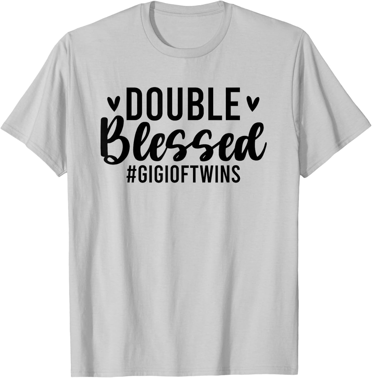 Double Blessed Gigi Of Twins Twin Gigi Grandma T-Shirt - T-Shirt | Ash
