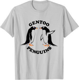 Gentoo Penguins T-Shirt - T-Shirt | Ash