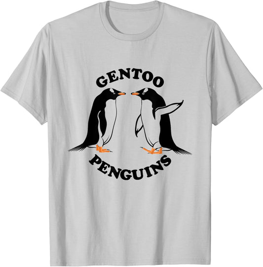 Gentoo Penguins T-Shirt - T-Shirt | Ash