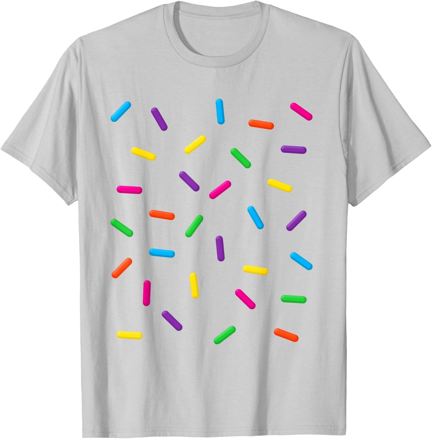 Funny Ice Cream Rainbow Sprinkles Jimmies Halloween Costume Men Women Kids T-Shirt - T-Shirt | Ash