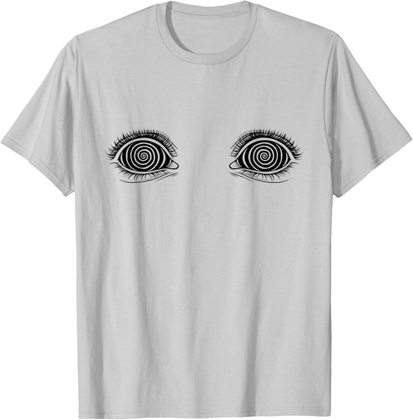 Hypno Esoteric Hypnotic Cool Line Art Eyes Design T-Shirt - T-Shirt | Ash