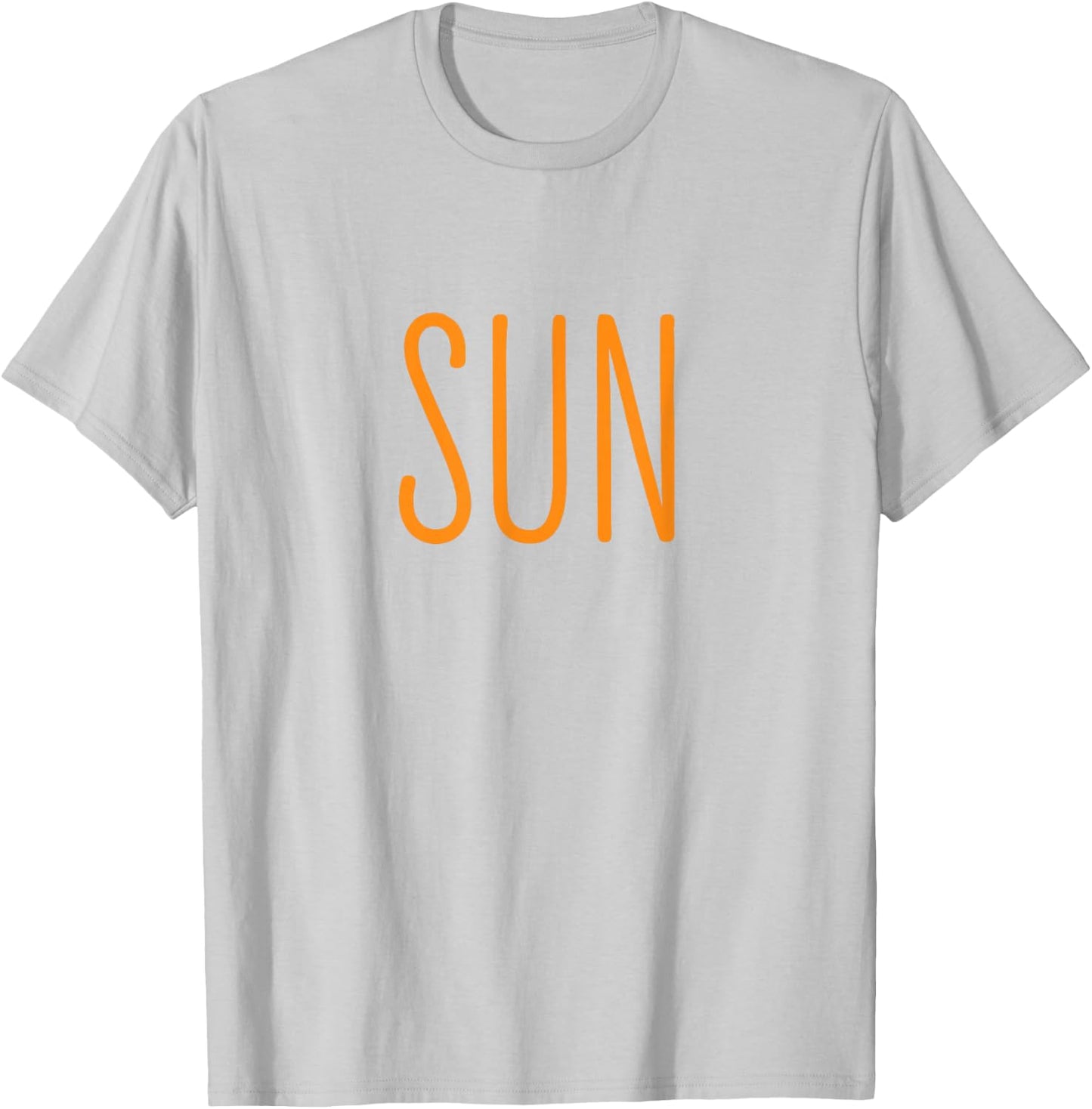 Funny US Solar Eclipse 2025 Sun Couples Costume Matching T-Shirt - T-Shirt | Ash
