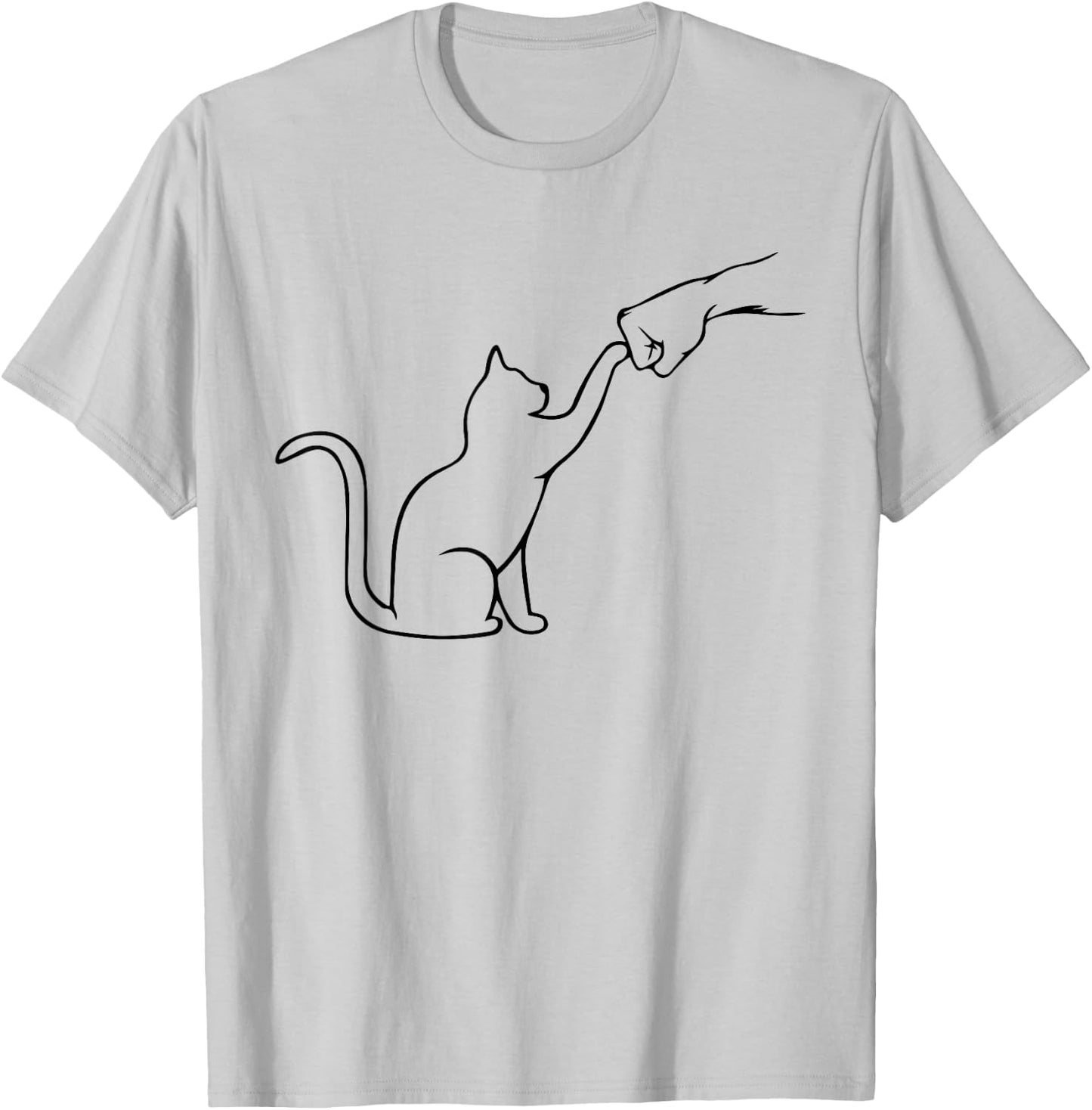 Cute Pet I Love My Cat Best Friend Fist Bump Cat Lovers Small T-Shirt - T-Shirt | Ash