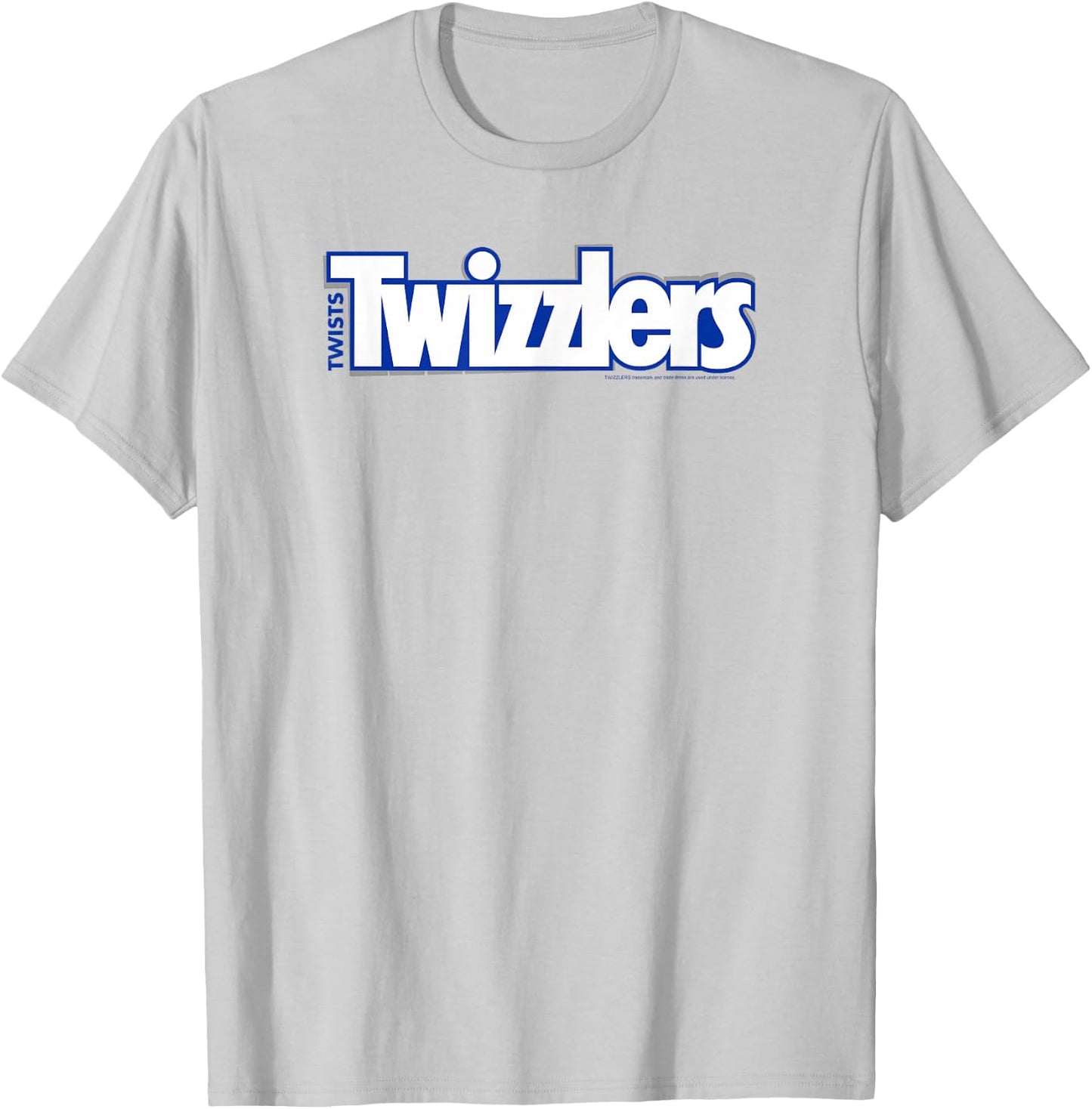 Twizzlers Twists Classic White & Blue Logo Distressed T-Shirt - T-Shirt | Ash