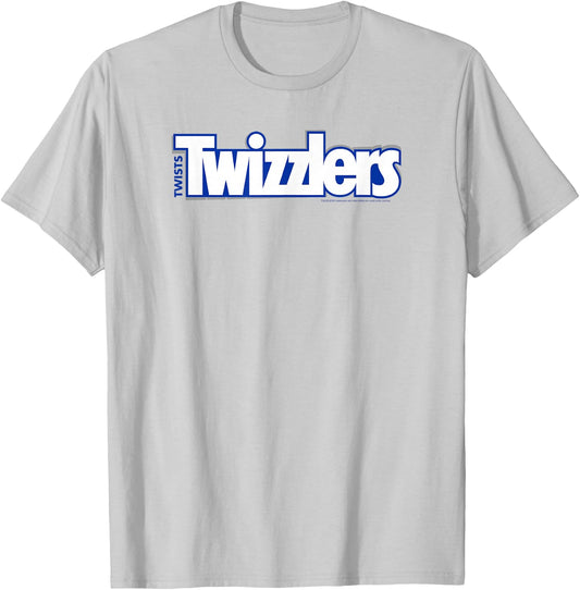 Twizzlers Twists Classic White & Blue Logo Distressed T-Shirt - T-Shirt | Ash