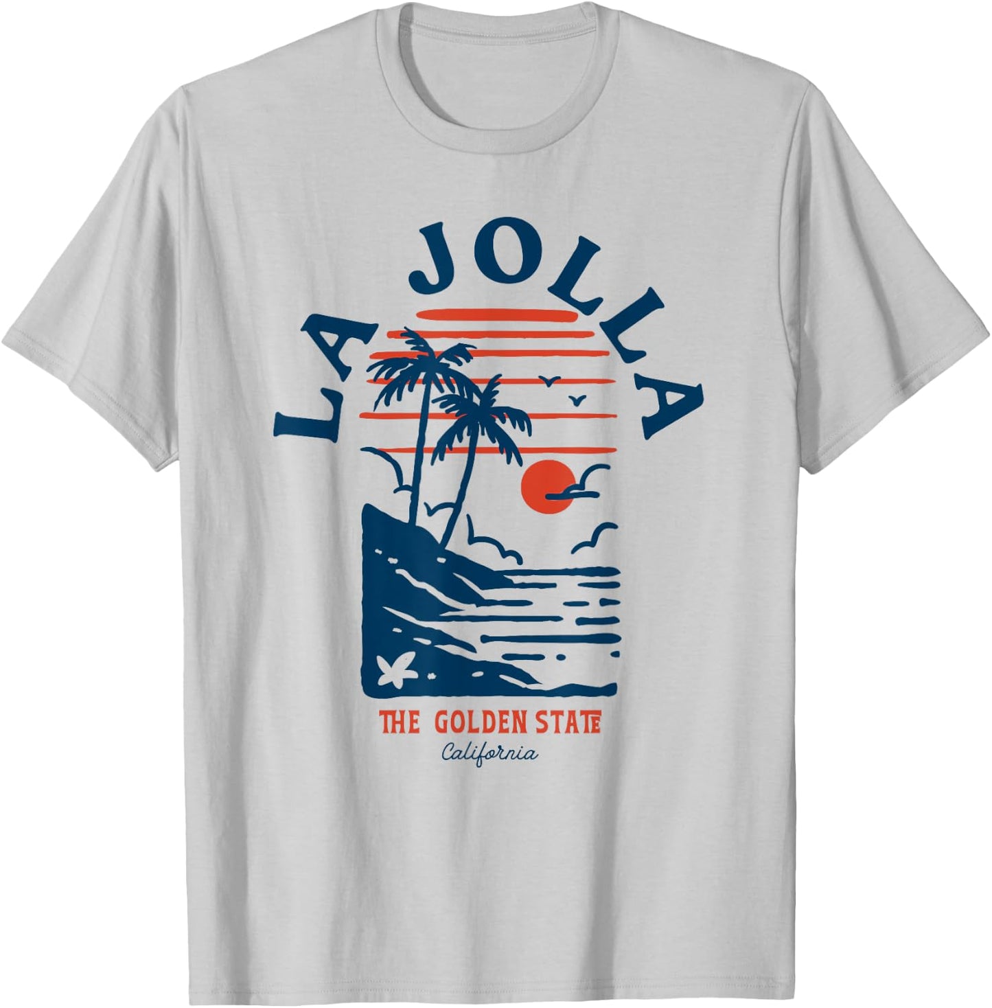 La Jolla California Retro Surfer Vintage Beach Men Women T-Shirt - T-Shirt | Ash