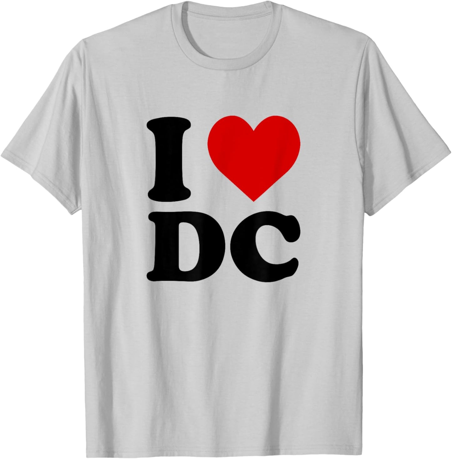 I Love DC Heart T-Shirt - T-Shirt | Ash