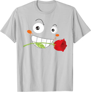 Group Costume Team Outfit Rose Gentleman Casanova Emoticon T-Shirt - T-Shirt | Ash