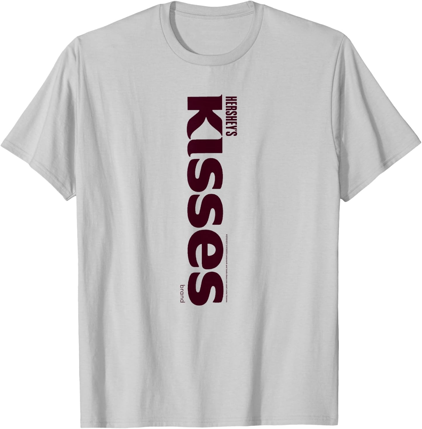 Hershey's Kisses Centered Text Logo Design T-Shirt - T-Shirt | Ash