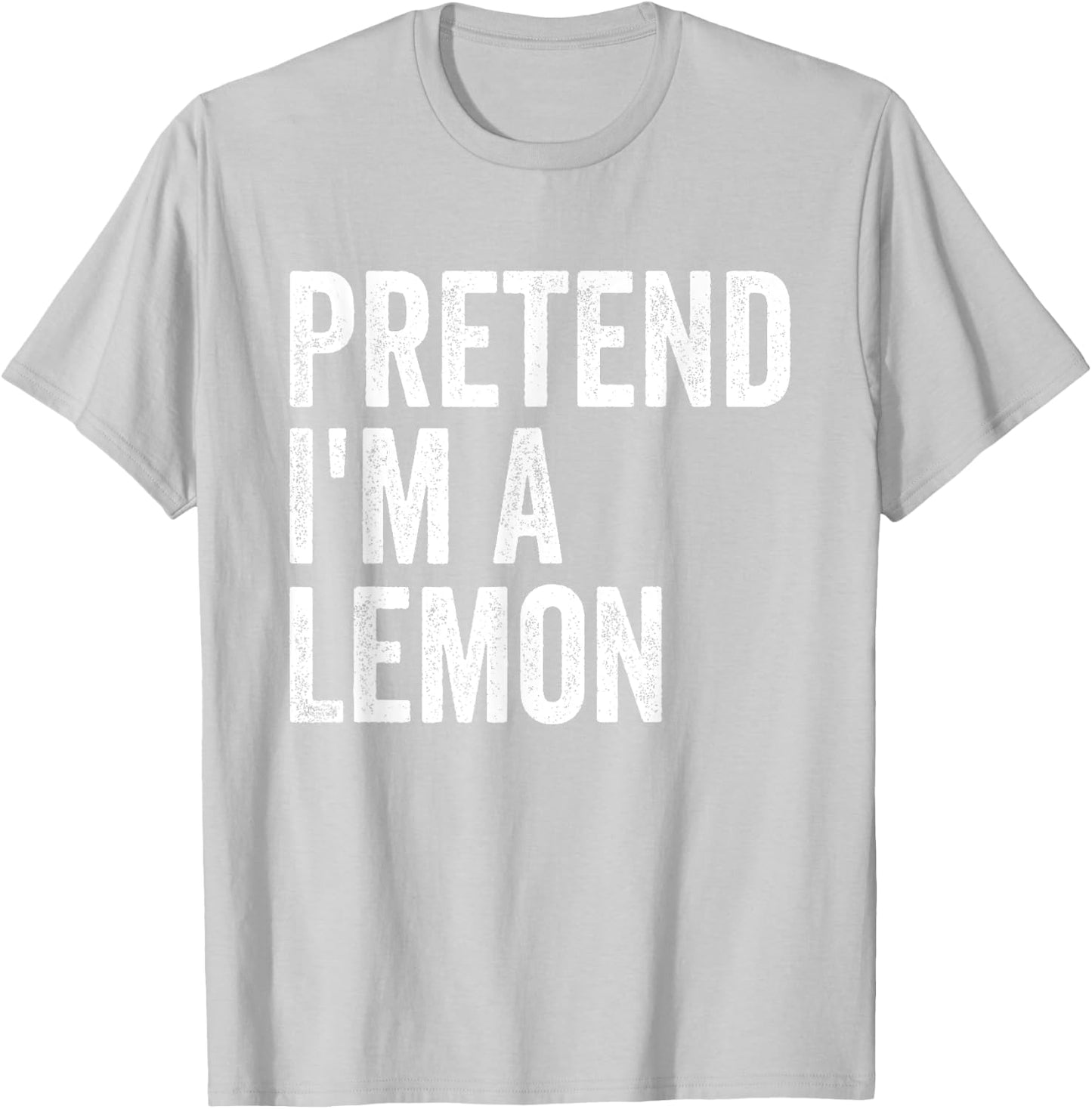 Pretend I'm A Lemon Easy Lazy Halloween Costume T-Shirt - T-Shirt | Ash