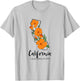 California Poppy Flower T-Shirt - T-Shirt | Ash