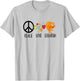 Funny Goldfish Shirt for Kids Moms Peace Love Goldfish Gifts T-Shirt - T-Shirt | Ash
