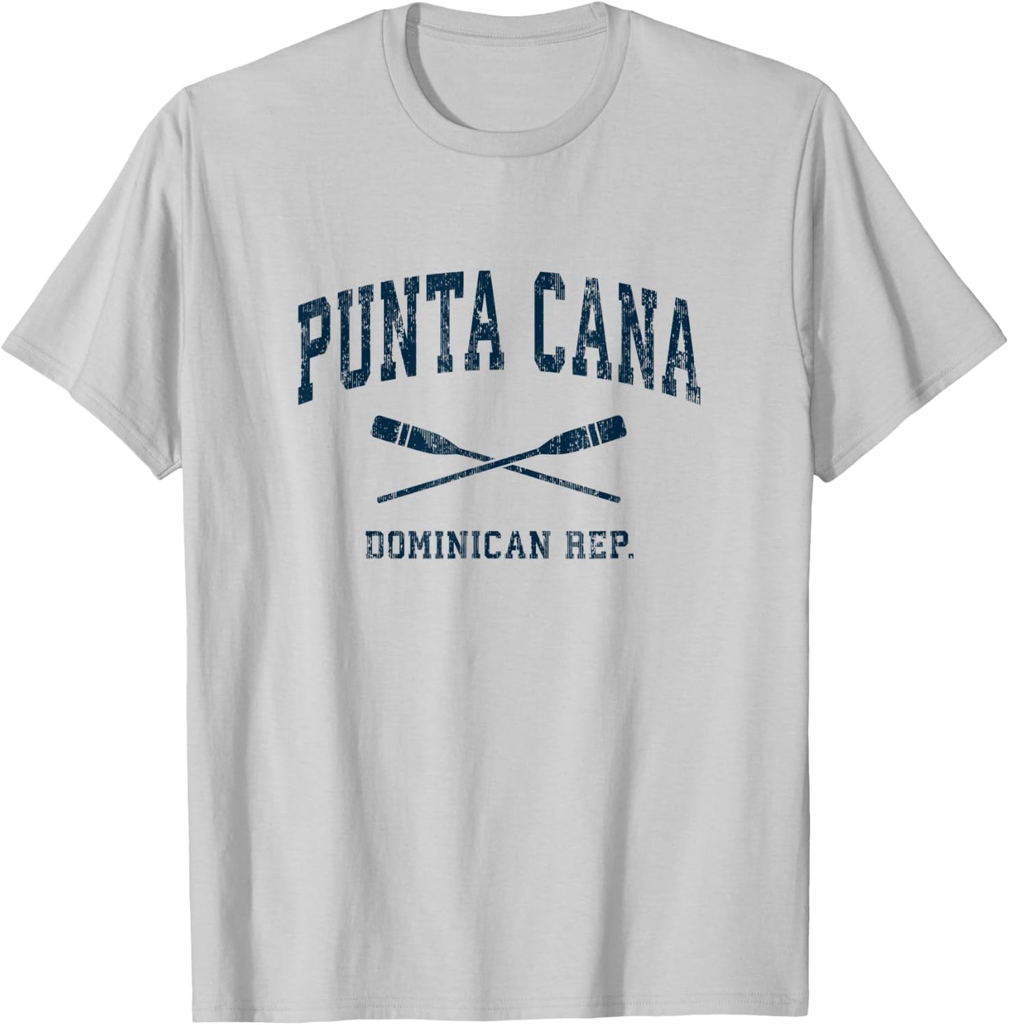 Punta Cana Dominican Republic Vintage Nautical Paddles Sport T-Shirt - T-Shirt | Ash