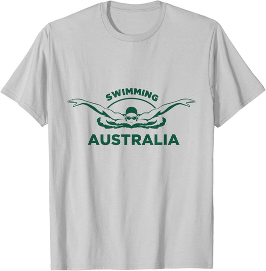Swimming Australia Support the Team Shirt Pool T-Shirt - T-Shirt | Ash