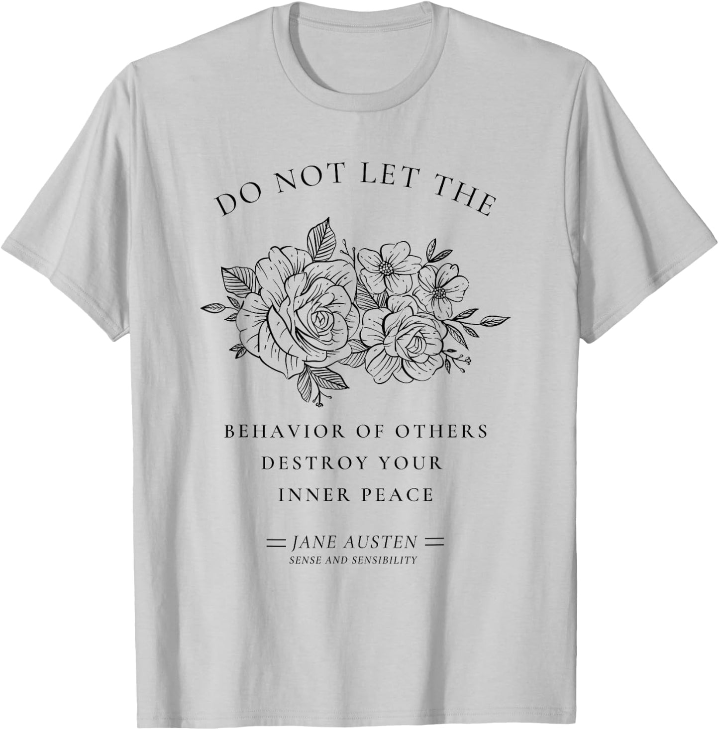 Jane Austen Sense and Sensibility Bookish Bookworm Novel T-Shirt - T-Shirt | Ash