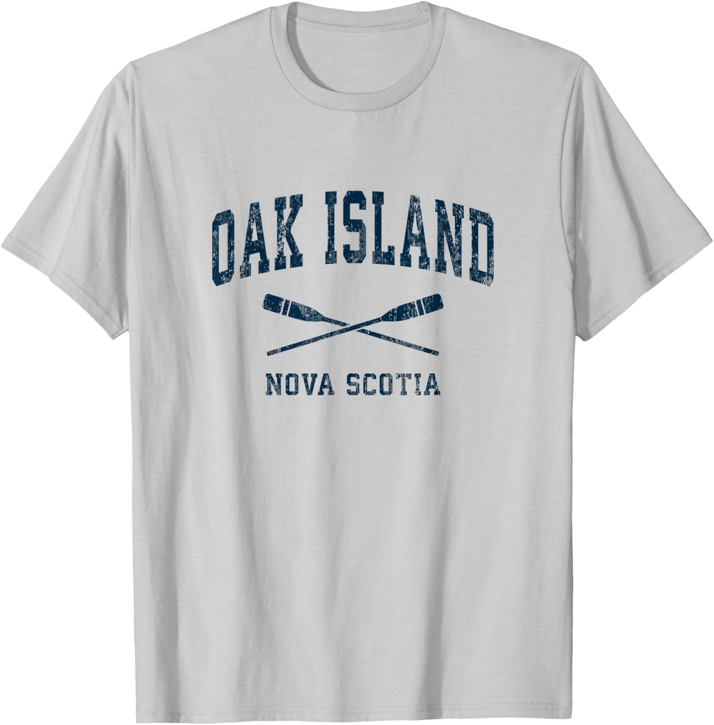 Oak Island Nova Scotia Vintage Nautical Paddles Sports Oars T-Shirt - T-Shirt | Ash