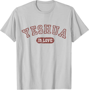 Yeshua is Love Jesus Scripture Christian Bible Faith Vintage T-Shirt - T-Shirt | Ash