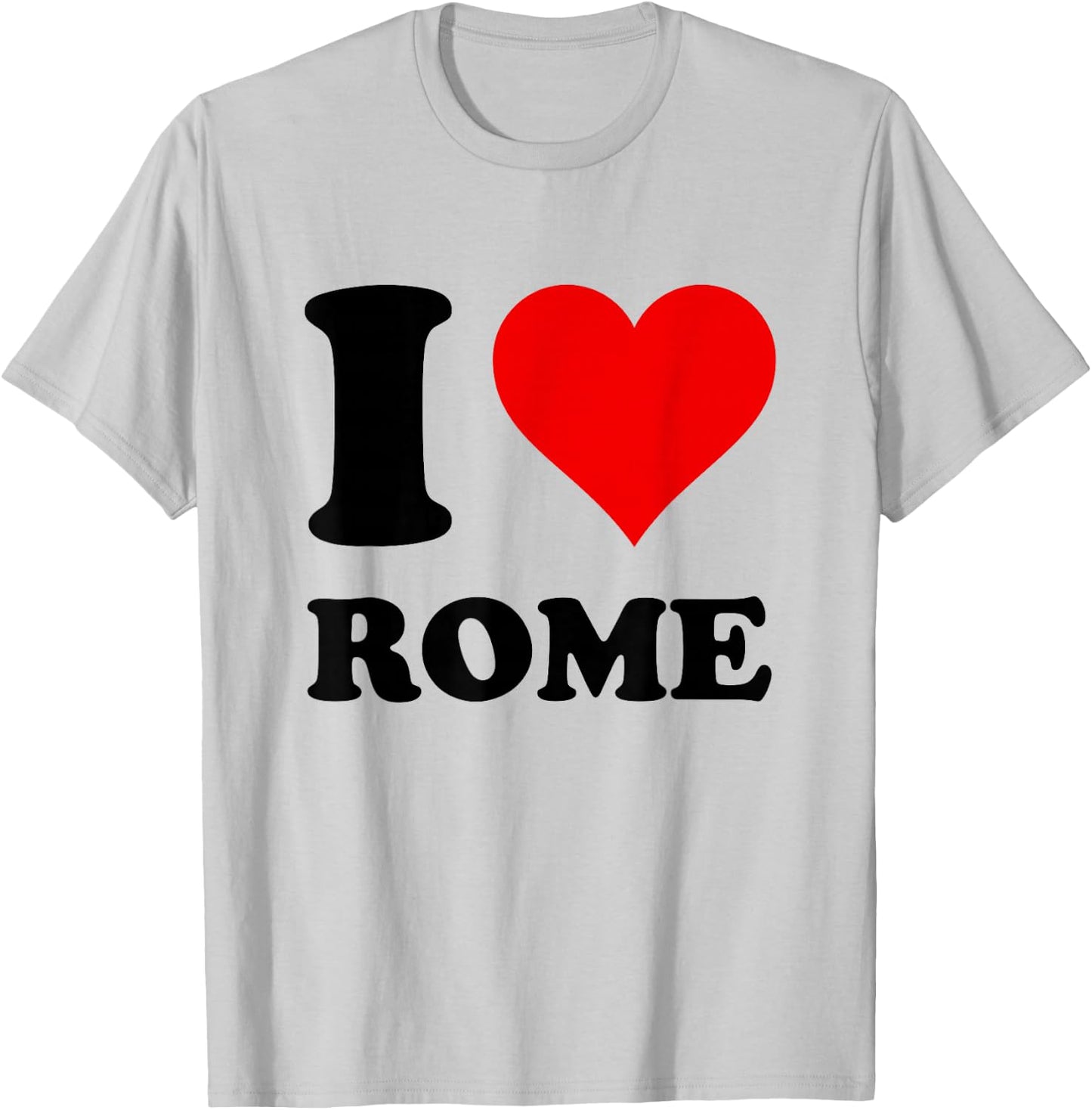 I Heart Rome I Love Rome , Women's -Kids Classic Fit Short Sleeve White , Size 6 T-Shirt - T-Shirt | Ash