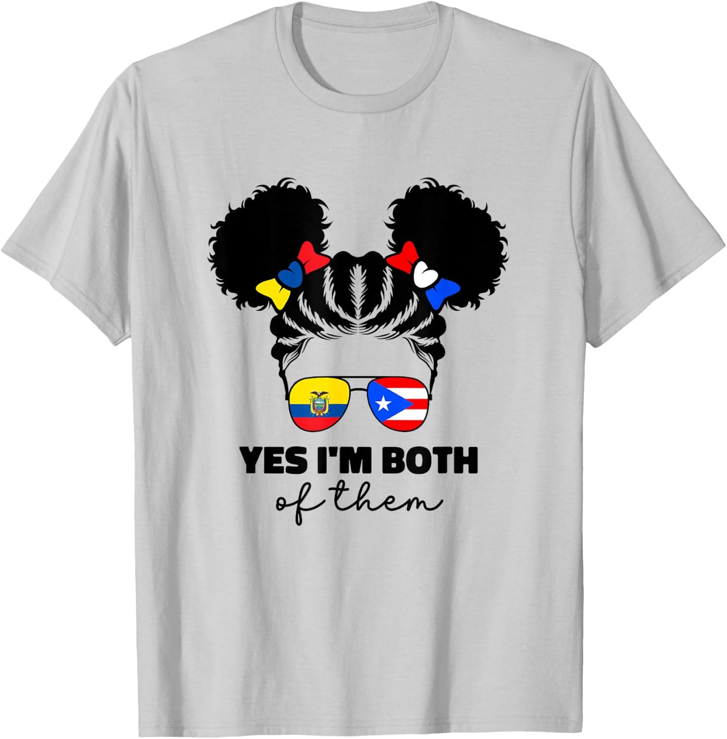 Ecuadorian And Puerto Rican Rico Ecuador Flag For Kids Girl T-Shirt - T-Shirt | Ash