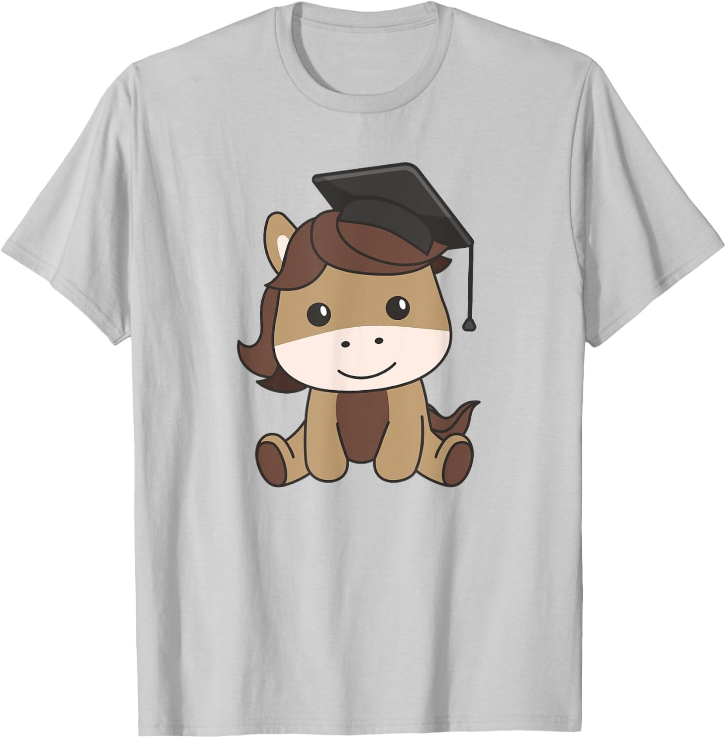 Kids School Kindergarten Horse Graduation T-Shirt - T-Shirt | Ash