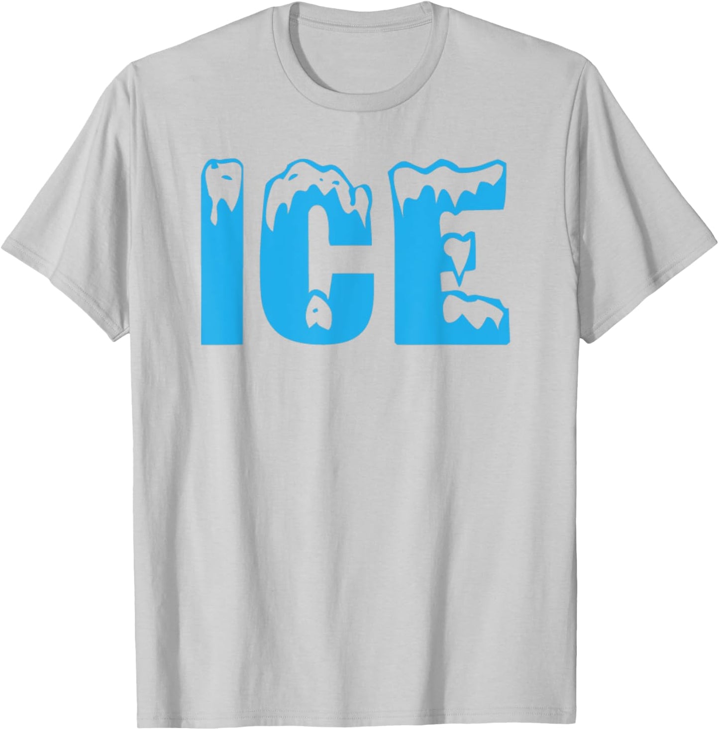 Ice Bag Logo Funny 2025 Halloween Costume Matching Fire Meme T-Shirt - T-Shirt | Ash