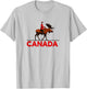 Iconic Mounted Police and Moose - Classic Canadian Pride T-Shirt - T-Shirt | Ash