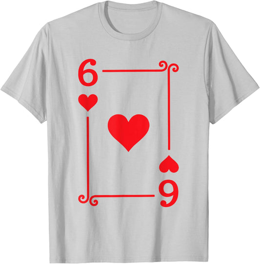 Playing Card Costume - 6 Hearts Card - Six Card T-Shirt - T-Shirt | Ash
