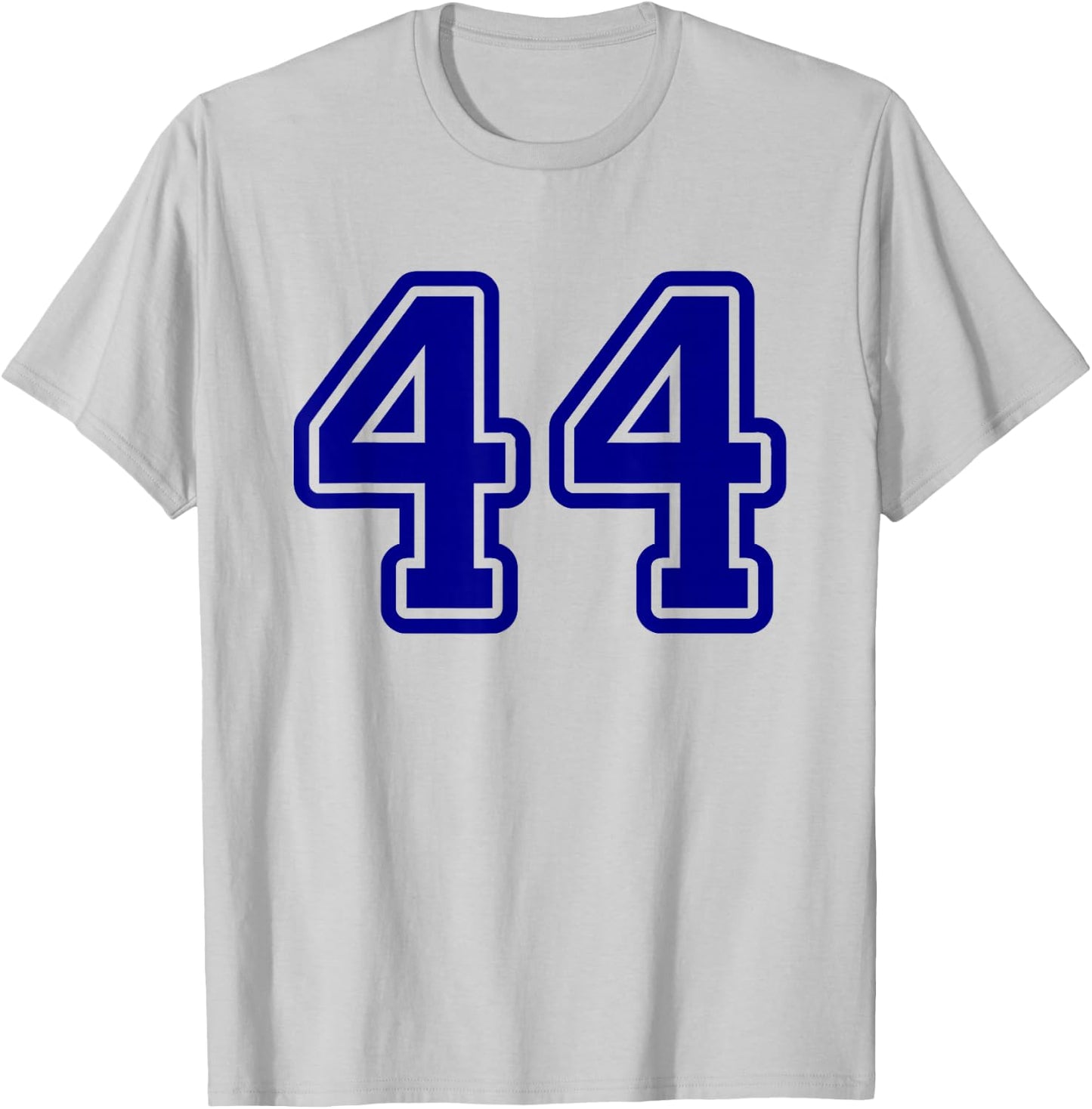 Blue Sports Team Number #44 T-Shirt - T-Shirt | Ash