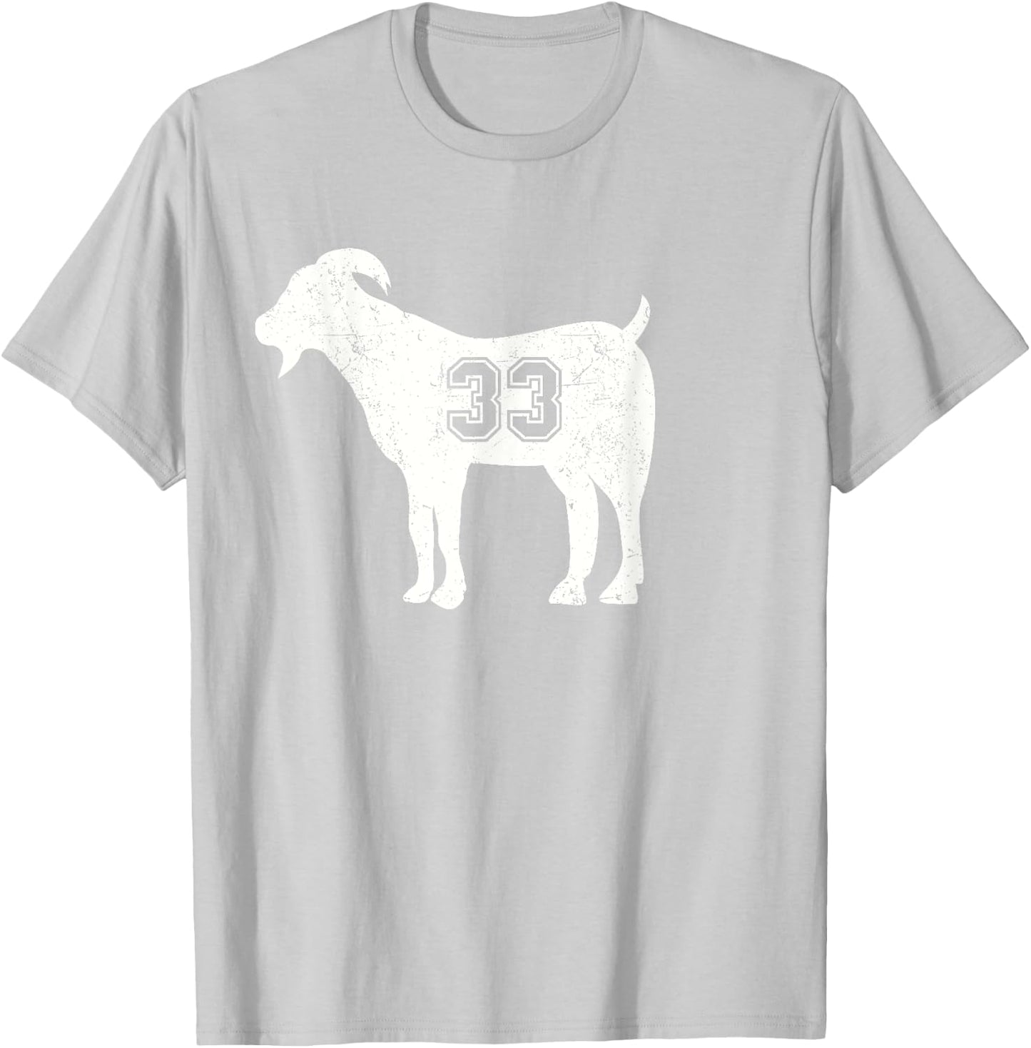 Vintage Distressed GOAT 33 T-Shirt - T-Shirt | Ash