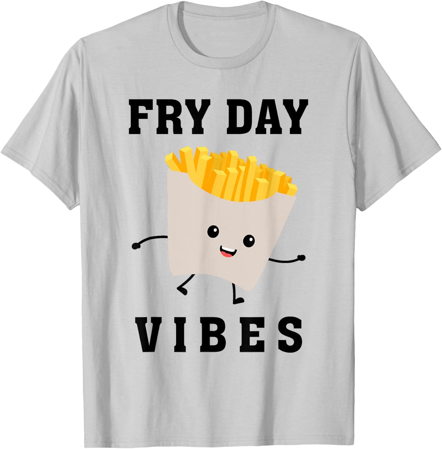 Fry Day Vibes Funny French Fries Kid T-Shirt - T-Shirt | Ash