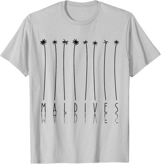 Palm Tree Vacation - Island Maldives T-Shirt - T-Shirt | Ash
