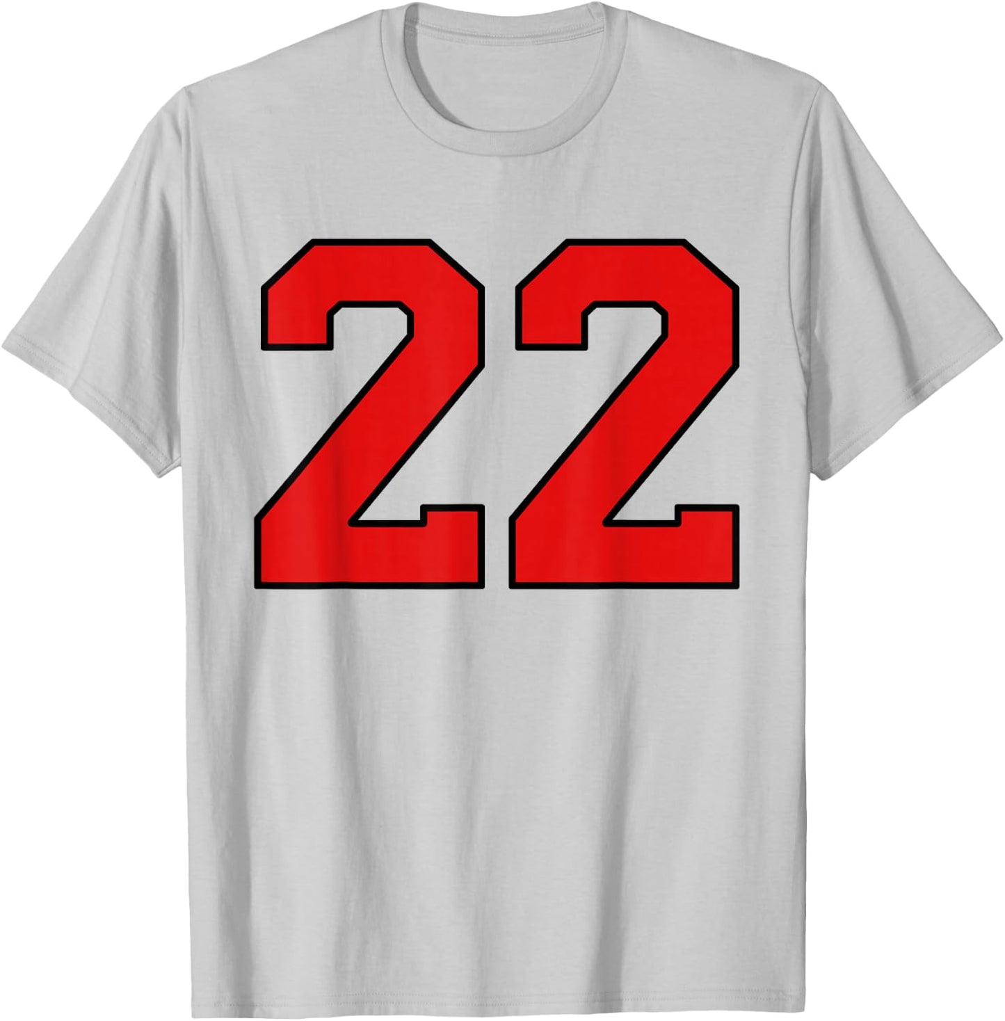 Lucky Number 22 Classic College American Varsity Fan Player T-Shirt - T-Shirt | Ash