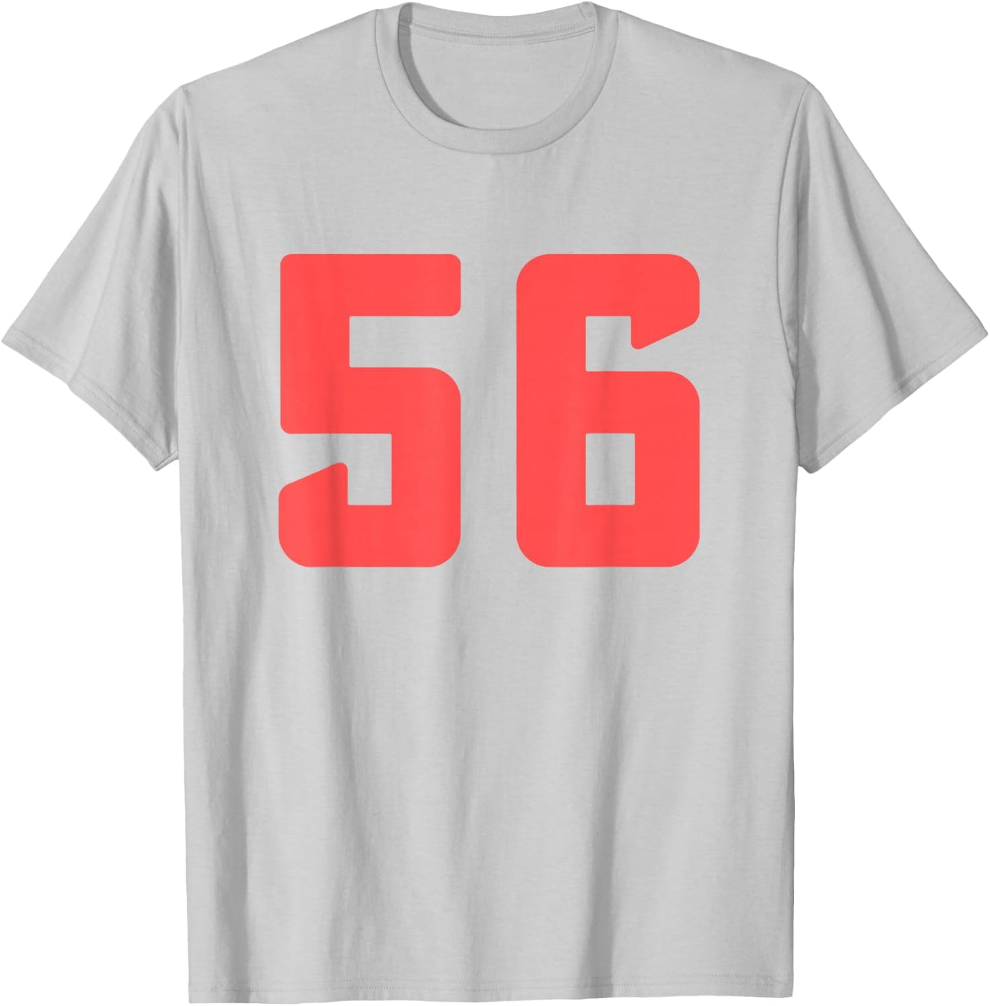 Number 56 Years Anniversary Sports Team Player T-Shirt - T-Shirt | Ash