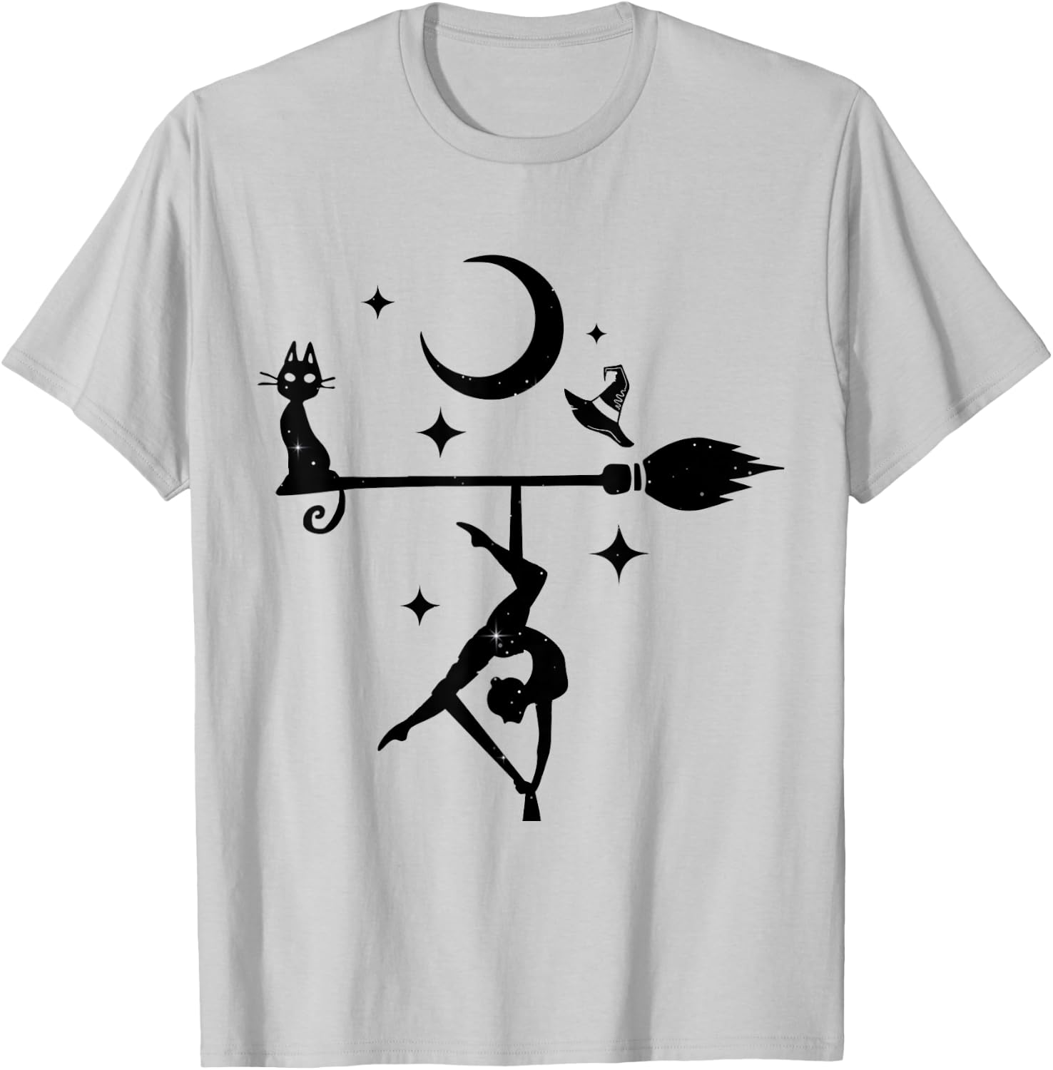 Cute Aerialist and Cat Halloween Aerial Dance Women T-Shirt - T-Shirt | Ash