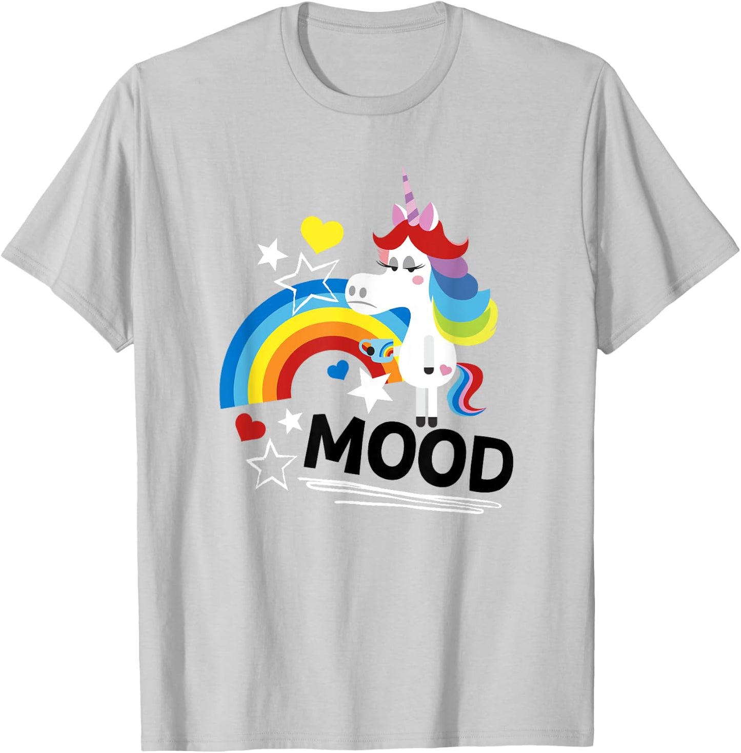 Disney Pixar Inside Out Rainbow Unicorn Mood Logo T-Shirt - T-Shirt | Ash