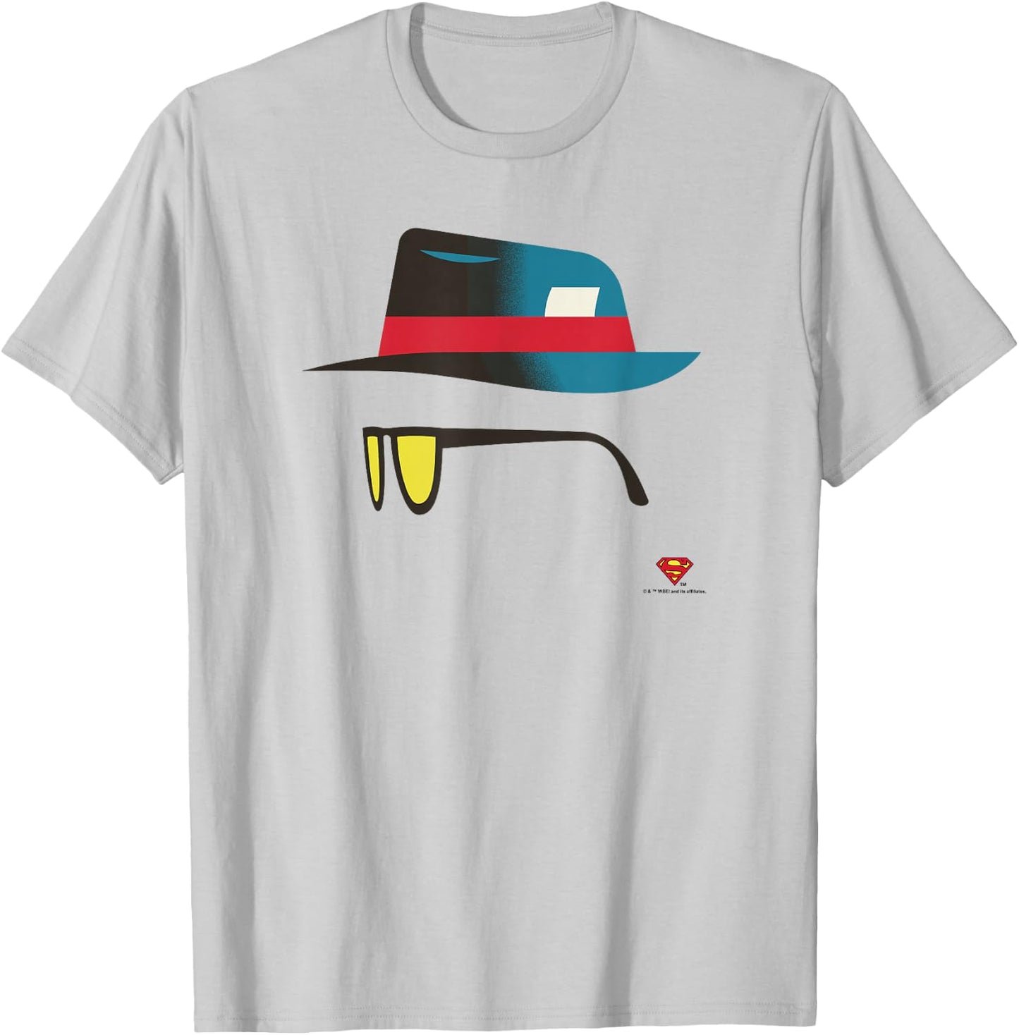 WB100 DC Comics Superman Clark Kent Secret Identity T-Shirt - T-Shirt | Ash
