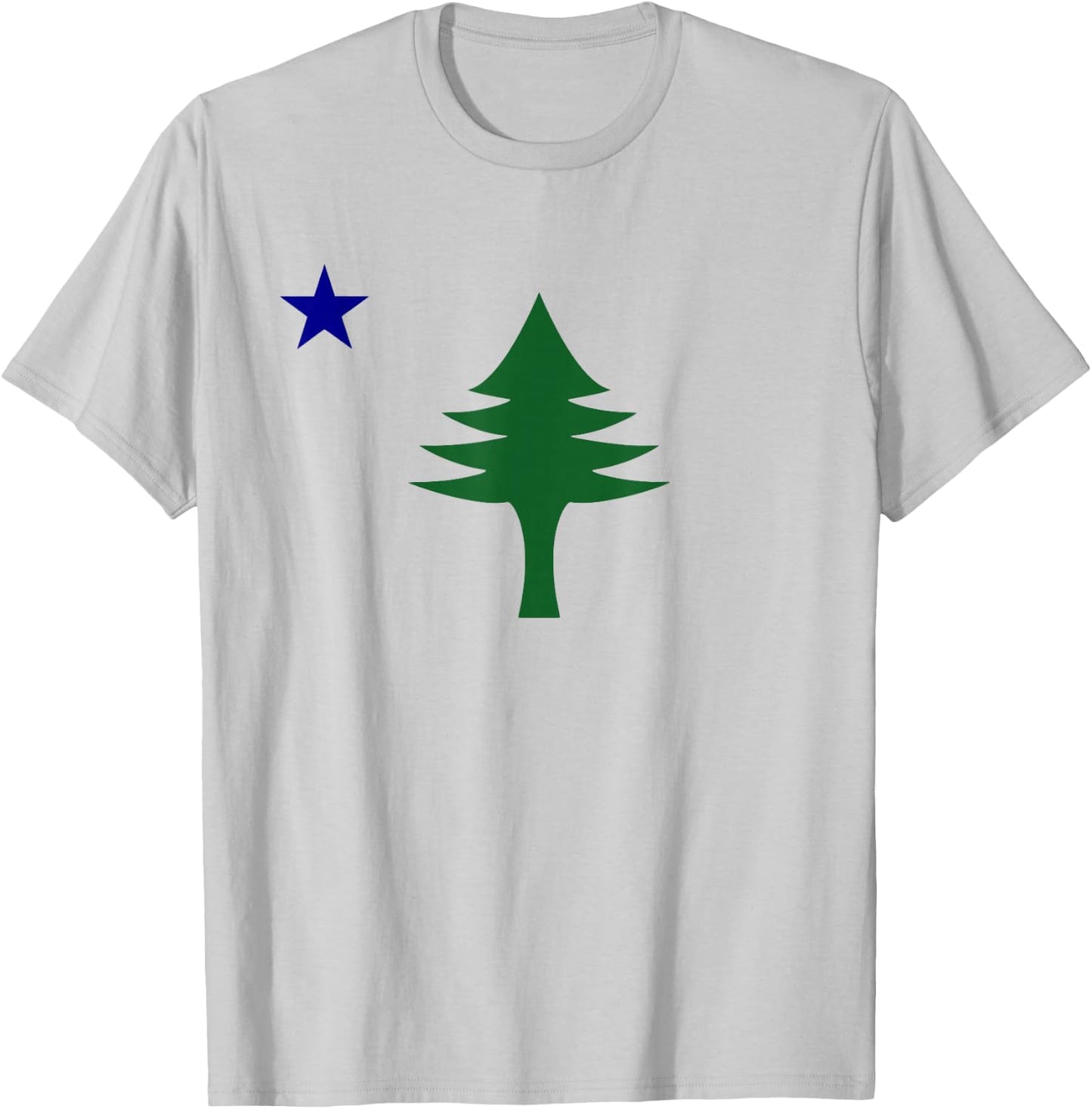Old Maine State Original Flag 1901 Pine Tree T-Shirt - T-Shirt | Ash