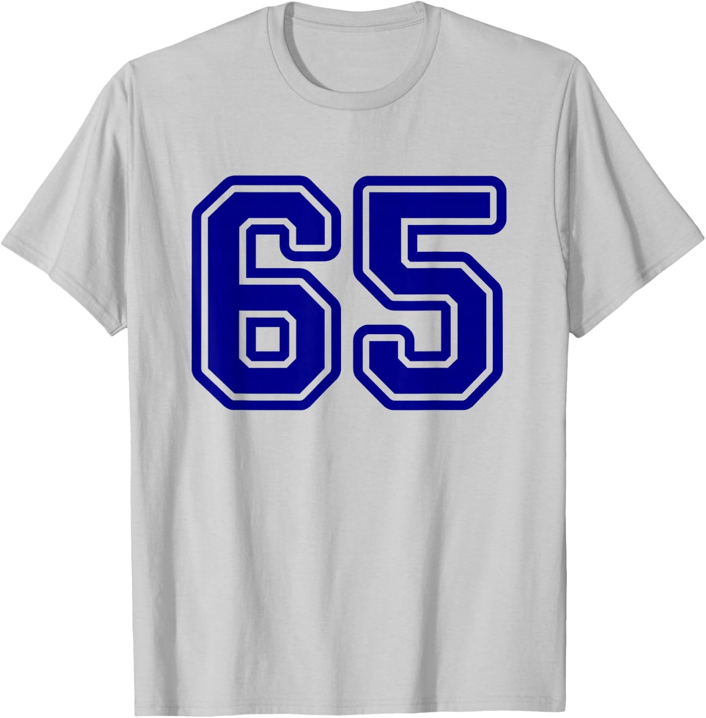 Number #65 Blue Sport Number 65 T-Shirt - T-Shirt | Ash