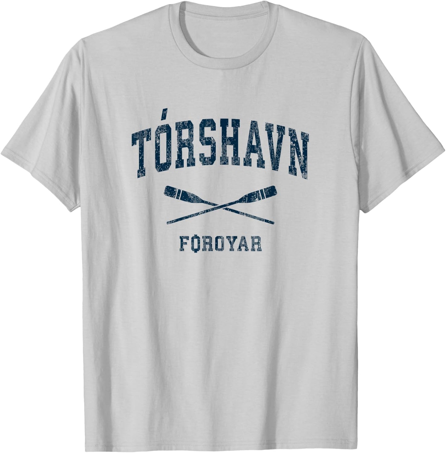 Torshavn Faroe Islands Vintage Nautical Paddles Sports Oars T-Shirt - T-Shirt | Ash